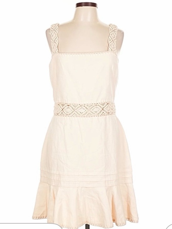Jonathan Simkhai Dresses & Skirts - Jonathan Simkhai Cream Crochet-Trim Mini Dress